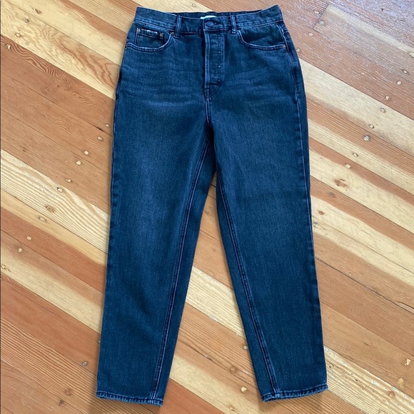 PacSun Ultra High Rise Slim 100% Cotton Button Fly‎ Black Denim Jeans 28 - Picture 1 of 7